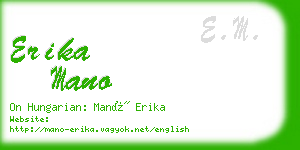 erika mano business card